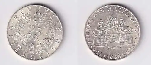 25 Schilling Silber Münze Österreich Lukas von Hildebrandt 1968 (166054)