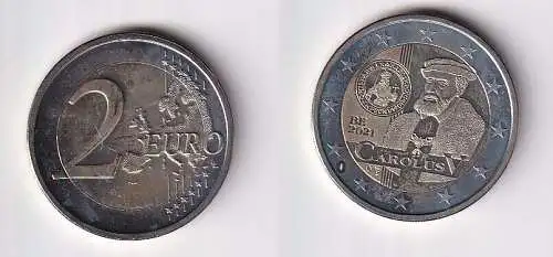 2 Euro Bi-Metall Münze Belgien 100 Jahre Wirtschaftsunion mit Luxem.2021(166130)