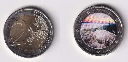 2 Euro Bi-Metall Farb Münze Finnland Finnische Saunakultur 2018 (166791)