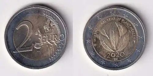 2 Euro Bi-Metall Münze Belgien Internationales Jahr der Pflanzenges.2020(166053)
