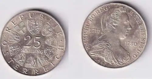 25 Schilling Silber Münze Österreich 1967 Maria Theresia 1717-1780 (166058)