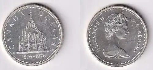 1 Dollar Silber Münze Kanada Parlamentsbibliothek in Ottawa 1976 (166128)