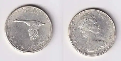 1 Dollar Silbermünze Kanada Wildgans 1967 (166129)