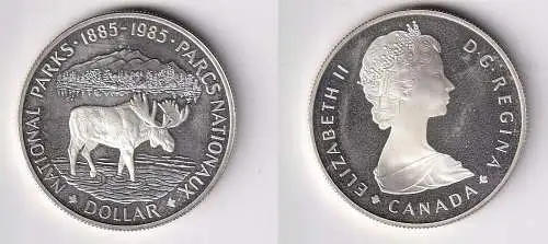 1 Dollar Silbermünze Kanada 100 Jahre National Parks 1885-1985 (166040)