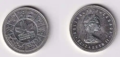 1 Dollar Silber Münze Kanada Symbole der 10 Sportarten in Edmonton 1978 (166042)