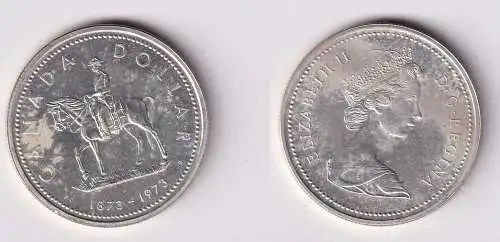 1 Dollar Silbermünze Kanada Berittene Nordwest Polizei 1873-1973 (166002)