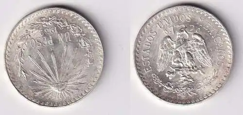 1 Peso Silber Kurs Münze Mexiko 1932 vz (166120)