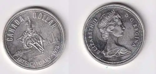 1 Dollar Silber Münze Canada Kanada 100 Jahre Stadt Calgary 1975 (166292)