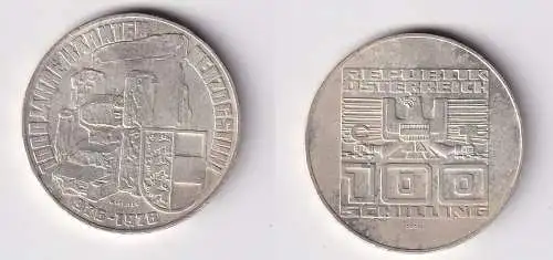 100 Schilling Silber Münze Österreich 1000 Jahre Kärnten Herzogstuhl (158686)