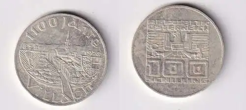 100 Schilling Silber Münze Österreich 1978 1100 Jahre Villach (151961)