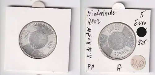 5 Euro Silber Münzen Niederlande 2007 400. Geburtstag Michiel de Ruyter (162075)