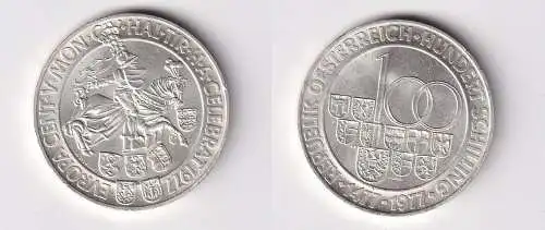 100 Schilling Silber Münze Österreich 1977 500 Jahre Münze Hall (143118)