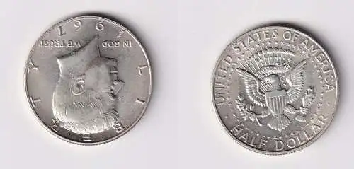 1/2 Dollar Silber Münze USA 1967 John F. Kennedy (140842)