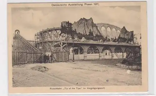 900676 Ak Ostdeutsche Ausstellung Posen 1911 Rutschbahn im Vergnügungspark