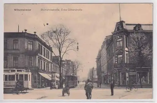 907901 Feldpost Ak Wilhemshaven Bismarckstraße Ecke Gökerstrasse 1915