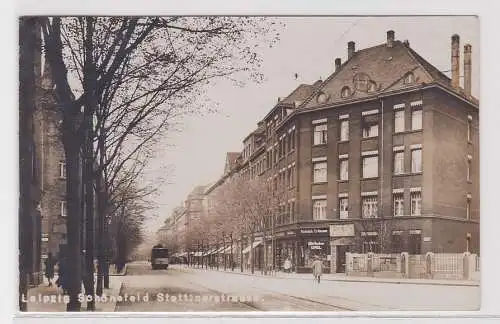 70118 Foto Ak Leipzig Schönefeld Stettinerstrasse 1930