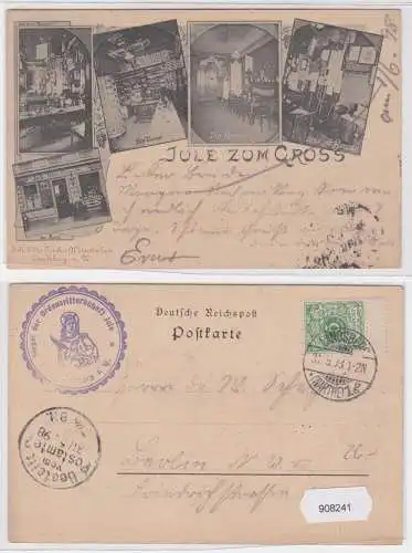 908241 Ak Landsberg a.W. Joh.Otto Fosch´s Weinstuben Jule zum Gross 1898