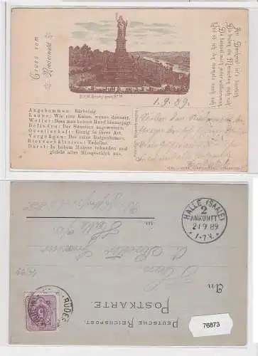 76873 Vorläufer Ak Gruss vom Niederwald 1.9.1889