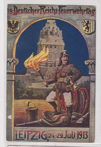 906916 Ak 18.Deutscher Reichs Feuerwehrtag Leipzig 24.-29.Juli 1913