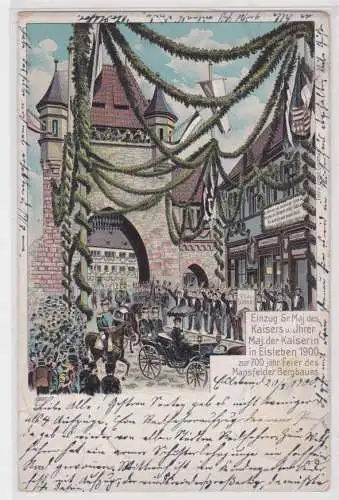 908040 Ak Lithographie Eisleben 700jähr.Feier des Mansfelder Bergbaues 1900