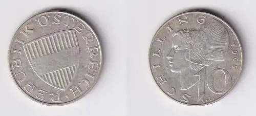 10 Schilling Silber Münze Österreich 1965 (162780)
