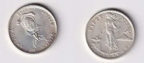 50 Centavos Silber Münze Philippinen 1945 S (142690)