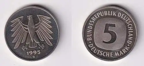 BRD Kurs Münze Kupfer Nickel 5 Mark 1995 G PP (141582)