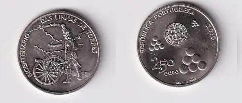 2,5 Euro Münze Portugal 2010 das Linhas de Torres port. Wallanlage (159424)