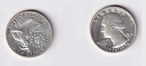 1/4 Dollar Silber Münze USA 1776-1976 Stgl. (153530)