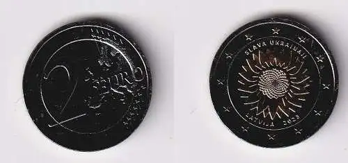 2 Euro Münze Black & Gold Latvia 2023 RAR Limited auf 5000 Exemplare (152594)