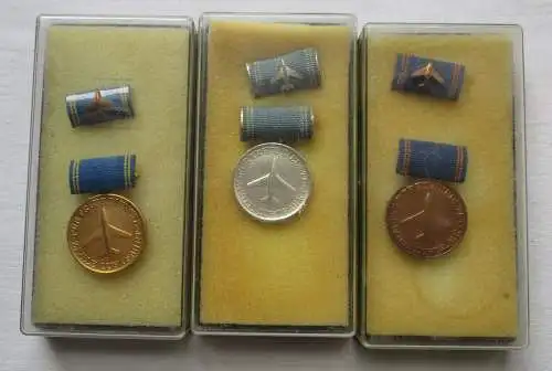 DDR Medaille für treue Dienste in der Zivilen Luftfahrt Bronze bis Gold (166741)