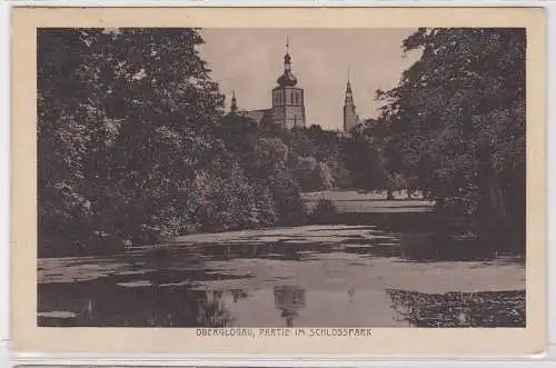 82911 AK Oberglogau (Głogówek) - Partie im Schlosspark 1927