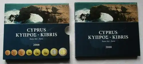 KMS Euro Euro-Set Kursmünzensatz Zypern 2008 Stgl. im Blister (134815)
