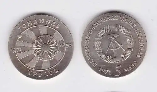 DDR Gedenk Münze 5 Mark Johannes Kepler 1971 (119687)