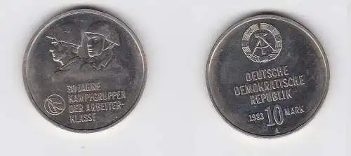 DDR Gedenk Münze 10 Mark 30 Jahre Kampfgruppen der Arbeiterklasse 1983 (128600)