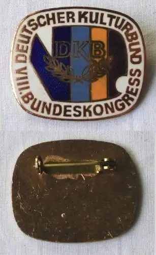 Emailliertes DDR Abzeichen VIII.Bundeskongress deutscher Kulturbund (123049)