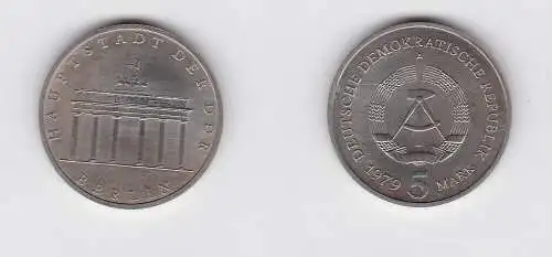 DDR Gedenk Münzen 5 Mark Brandenburger Tor 1979 (129156)