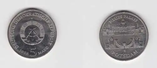 DDR Gedenk Münze 5 Mark Potsdam Neues Palais 1986 (123400)