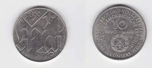 DDR Gedenk Münze 10 Mark 100.Jahre 1.Mai Feiertag 1990 (129800)