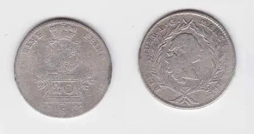 20 Kreuzer Silber Münze Brandenburg Ansbach 1763 S (130248)