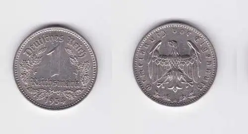 1 Mark Nickel Münze III.Reich 1934 A Jäger Nr. 354 (126966)