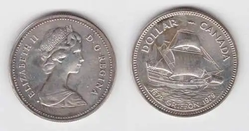 1 Dollar Silber Münze Kanada Handelschiff "Griffon" 1979 (131621)
