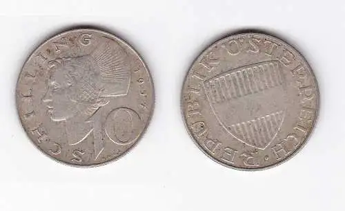 10 Schilling Silber Münze Österreich 1957 (129993)