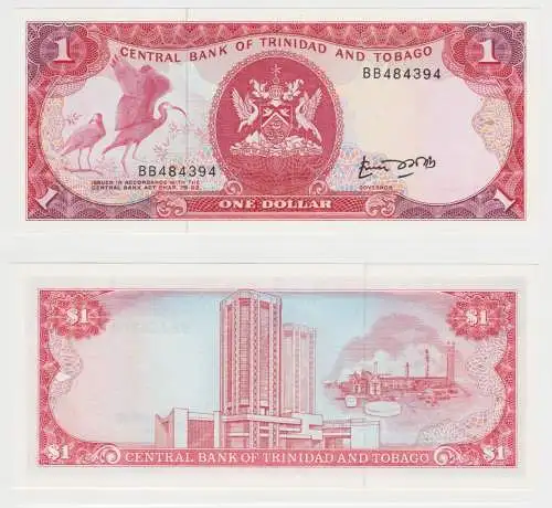 1 Dollar Banknote Central Bank of Trinidad & Tobago kassenfrisch UNC (132111)