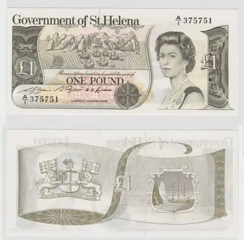 1 Pound Pfund Banknote Governement of St.Helena 1981 kassenfrisch UNC (152155)