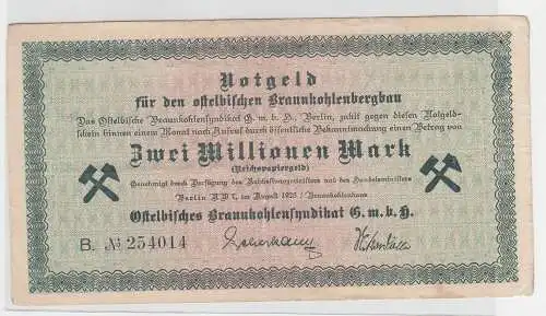 2 Millionen Mark 1923 Berlin Ostelbisches Braunkohlensyndikat (106635)
