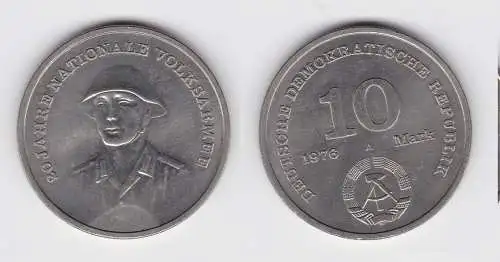 DDR Gedenk Münze 10 Mark 20 Jahre Nationale Volksarmee NVA 1976 Stgl. (125435)