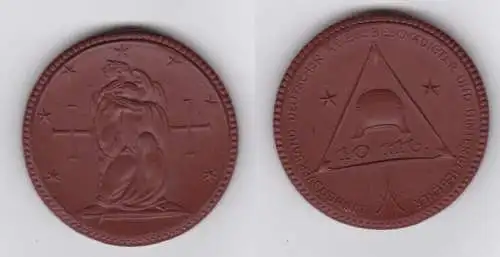 Porzellan Medaille 10 Mark Einheitsverband Deutscher Kriegsbeschädigter (130905)