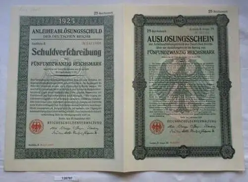 25 Mark Aktie Reichsschuldenverwaltung Berlin 25.September 1925 (126797)