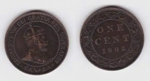 1 Cent Kupfer Münze Kanada Canada 1902 f.vz (129312)